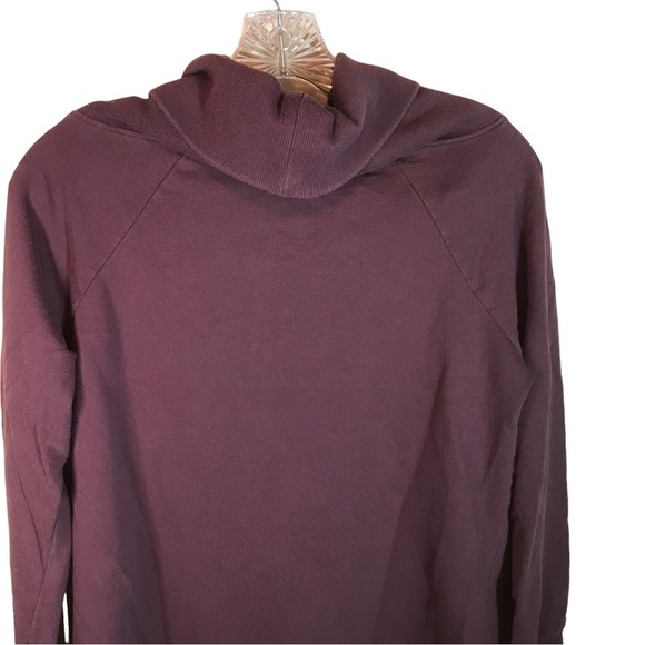 Soft Surroundings women’s tunic sweatshirt size M plum burgundy cowl neck cozy - Picture 5 of 10